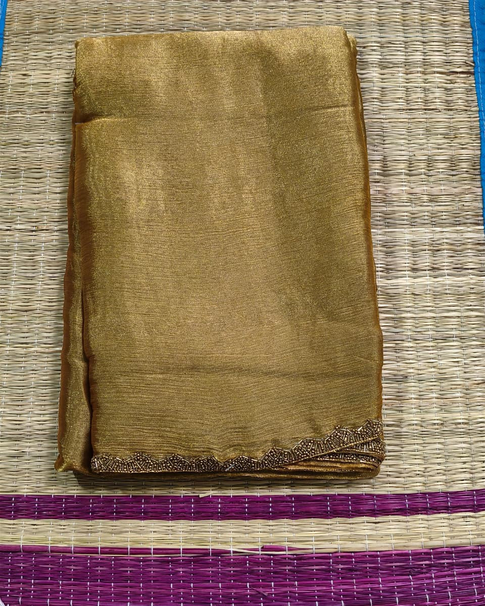 Gold Anarkali Tissue