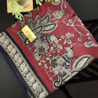 Kalamkari Narayani Pattu (Maroon)