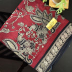 Kalamkari Narayani Pattu (Maroon)