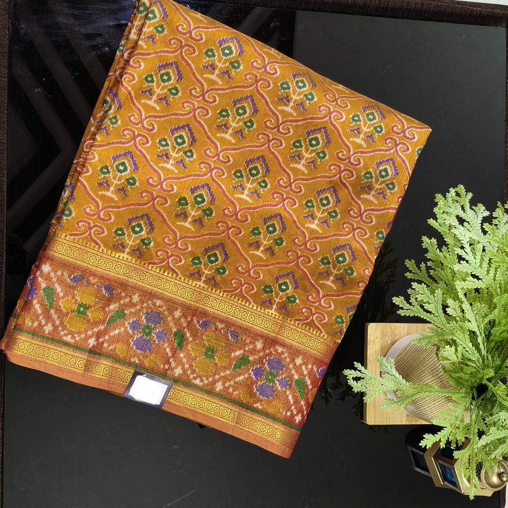 Warm Yellow Pochampally with Bentex Border