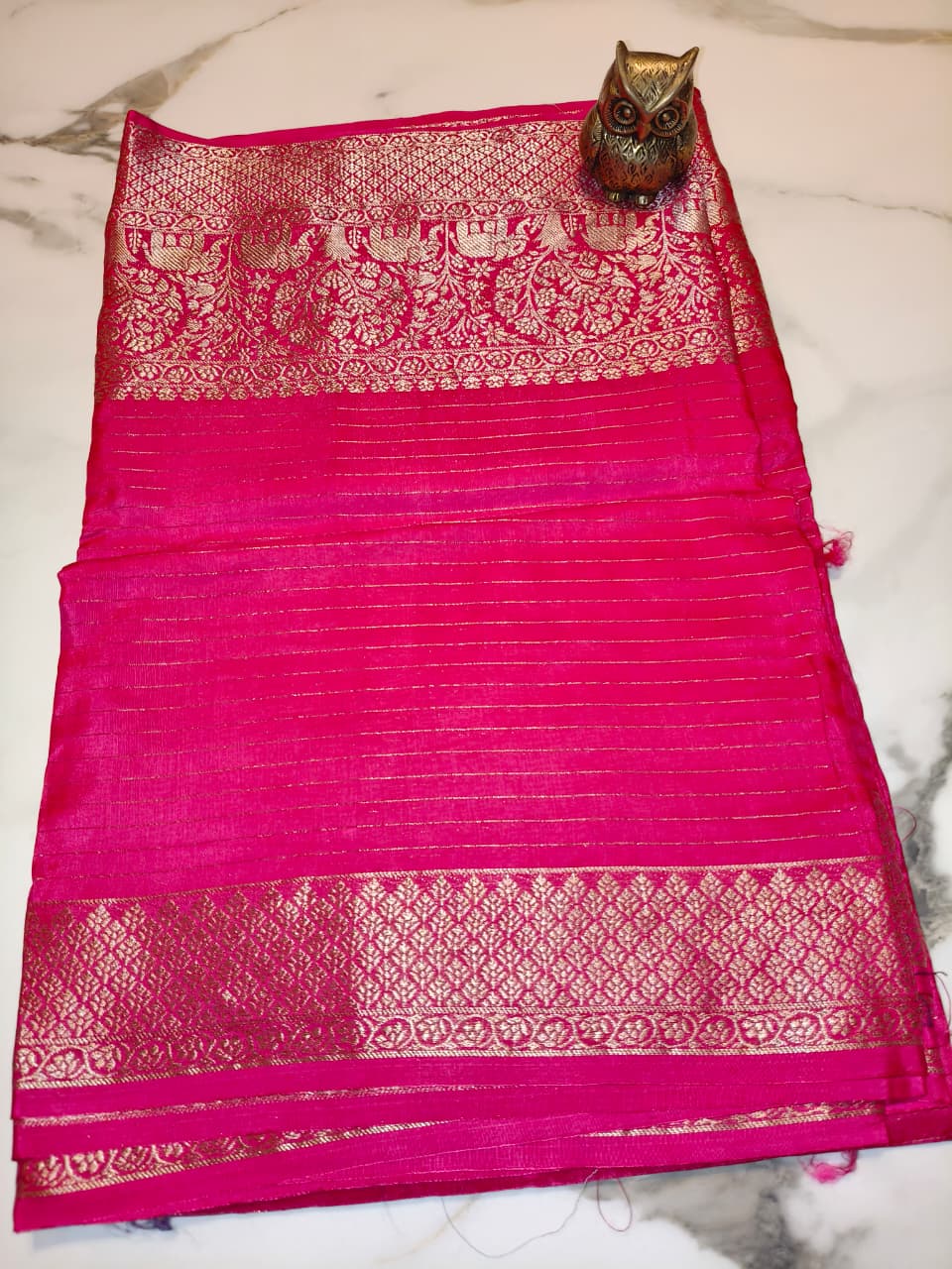 Pink with Purple Georgette Zari