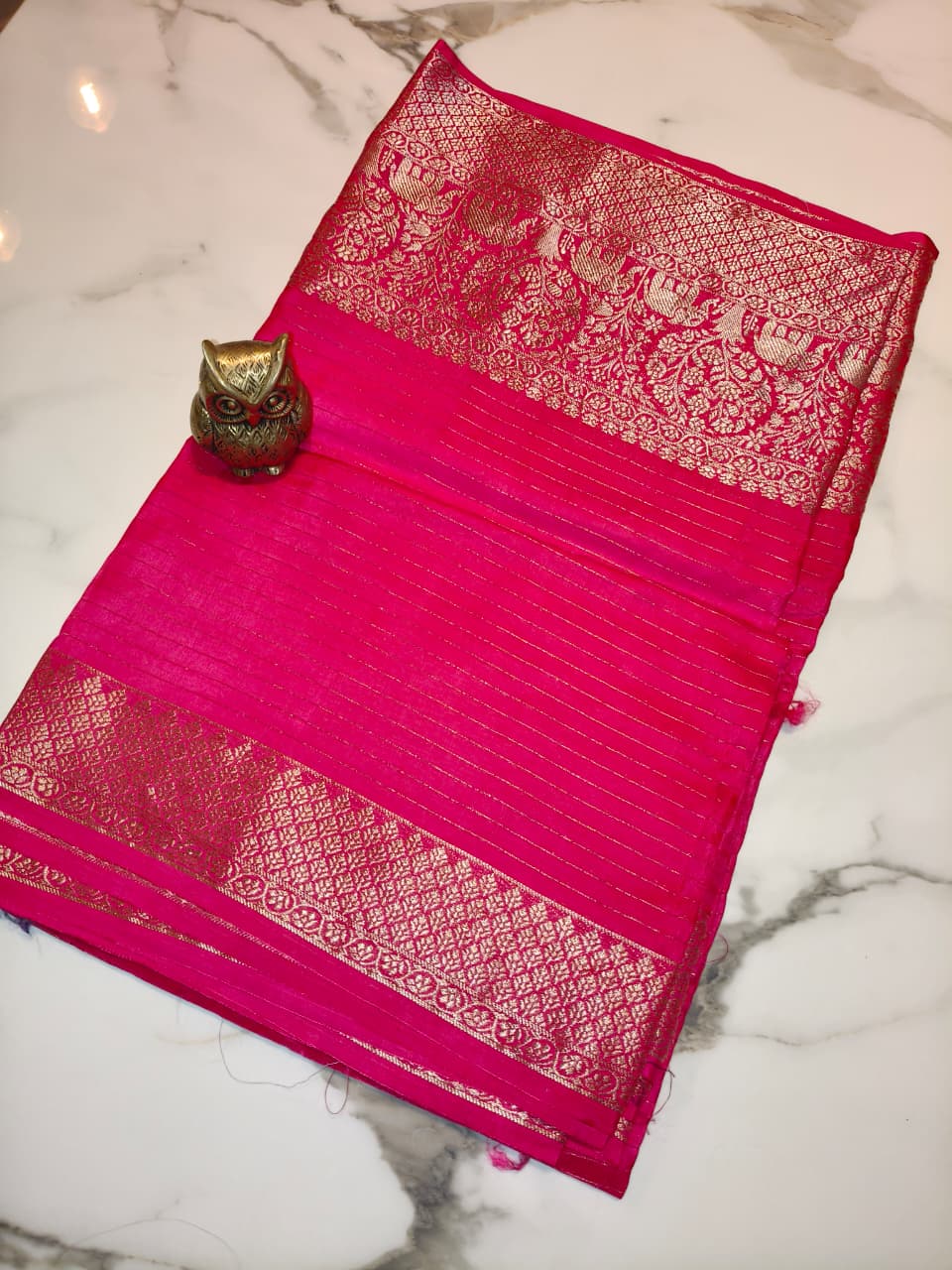 Pink with Purple Georgette Zari