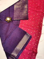 Purple with Pink Georgette Zari