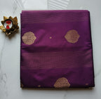 Soft Pattu Purple with Rust Orange