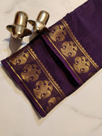 Violet Crepe Mysore Silk