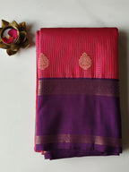Kanchivaram Checks Pink with Purple