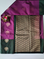 Soft Silk Purple  with Dark Green