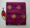 Soft Pattu Purple with Orange