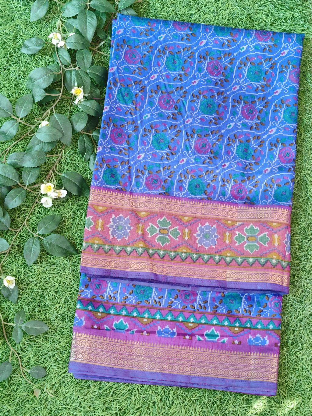 Blue Pochampally with Bentex Border