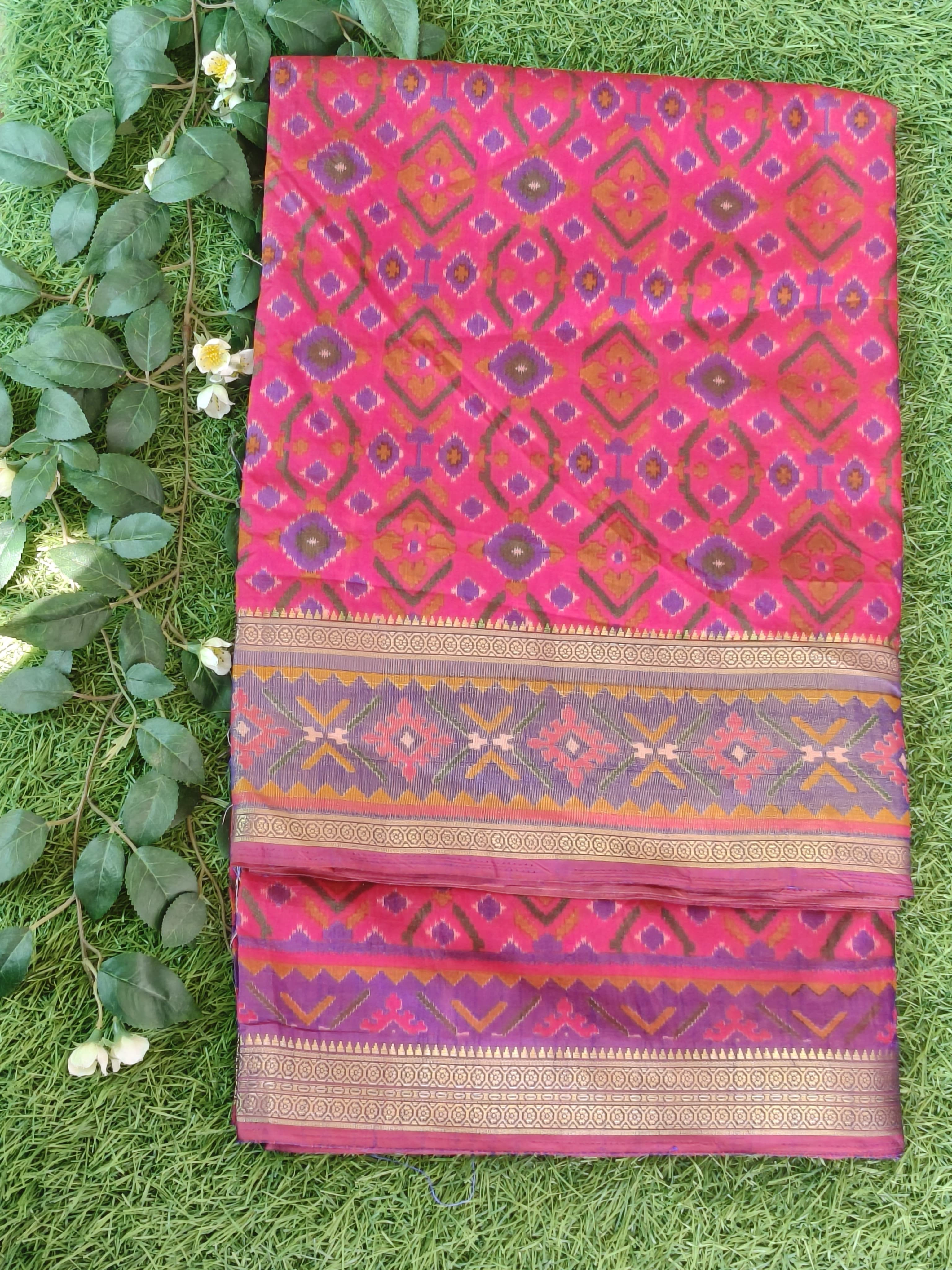 Pink Pochampally with Bentex Border