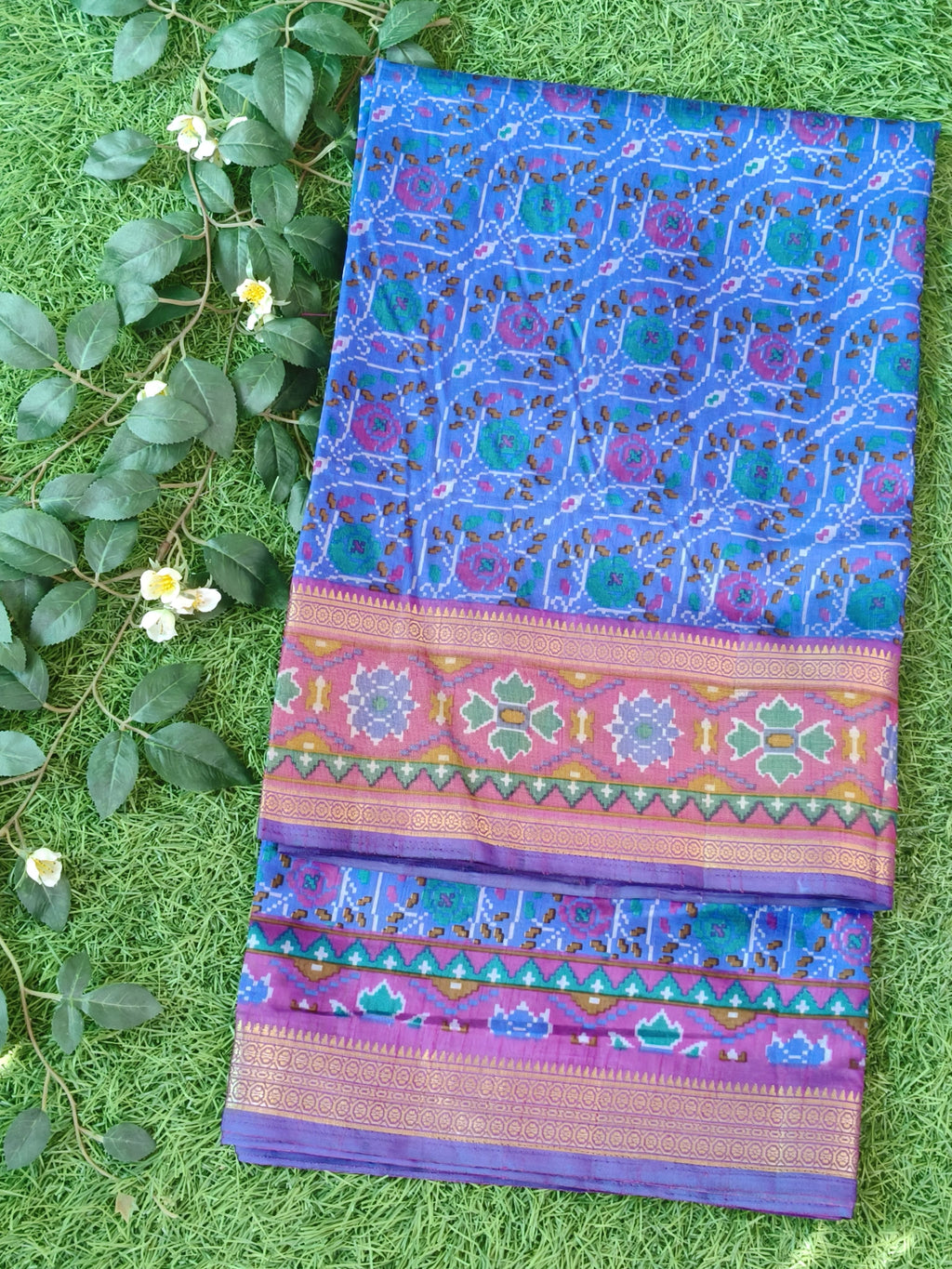 Blue Pochampally with Bentex Border