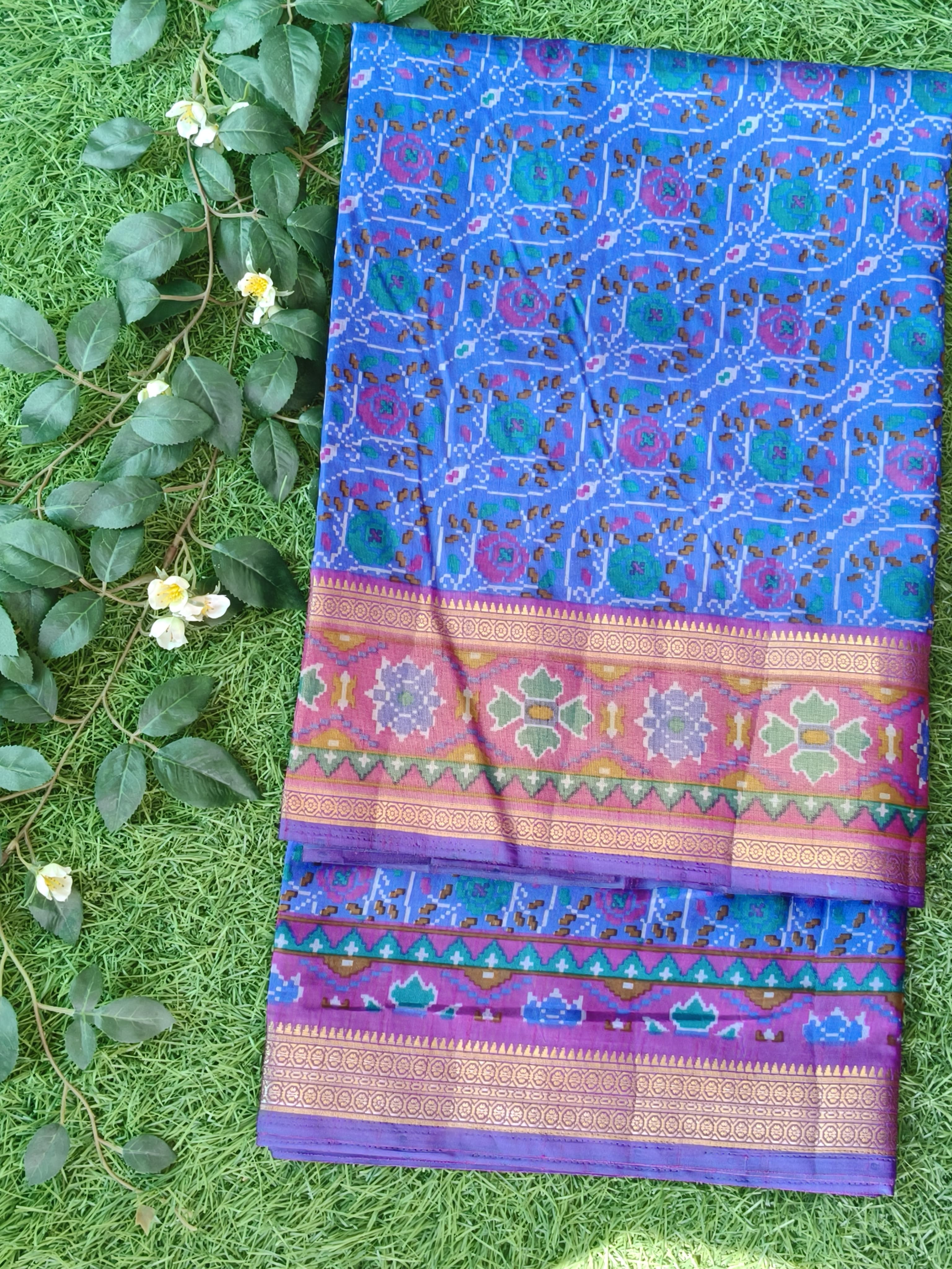 Blue Pochampally with Bentex Border
